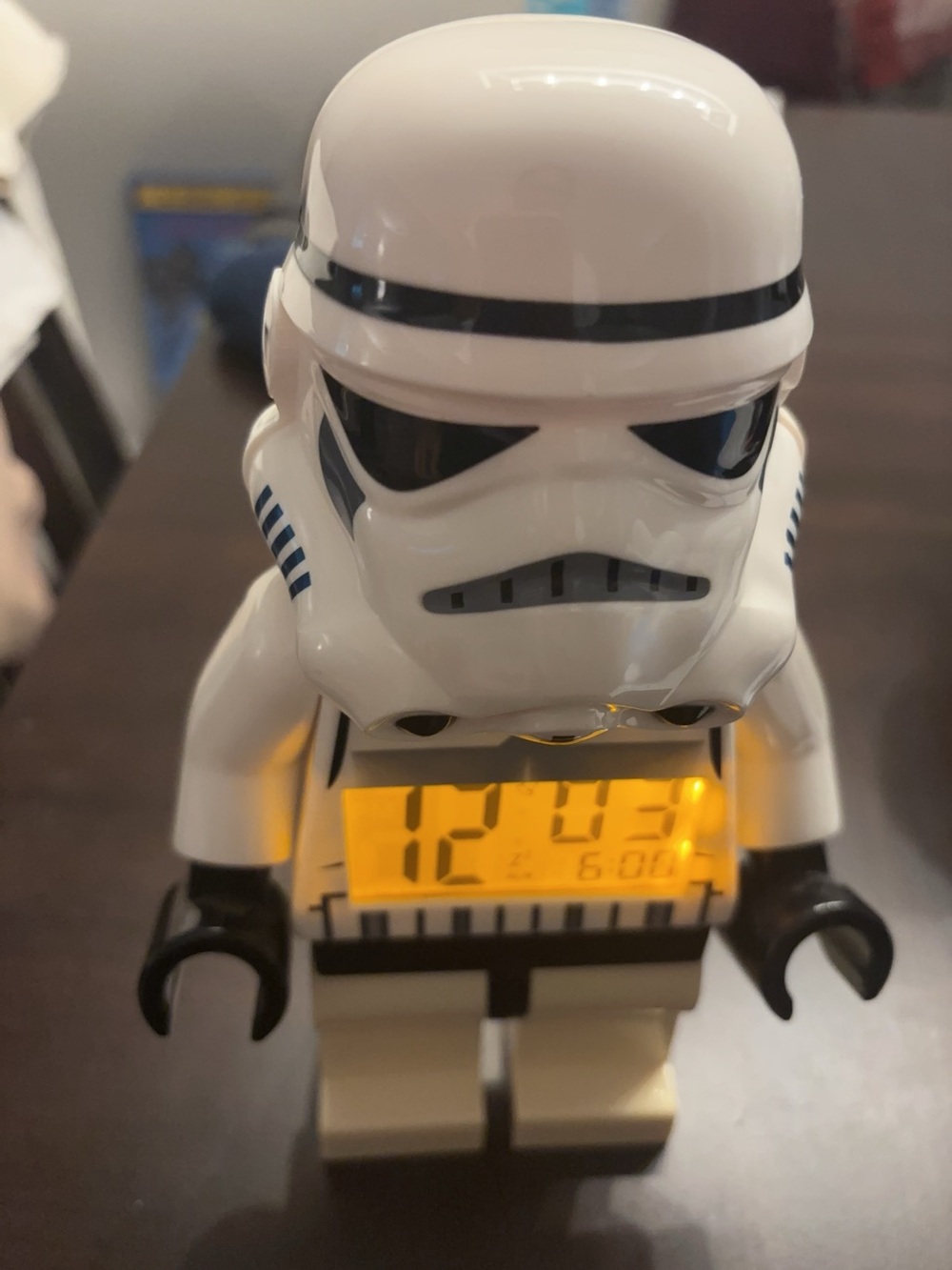 LEGO Star Wars Stormtrooper Digital Alarm Clock, Lighted, White/Black